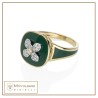 Anello Allegra smalto con fiore 18 kt